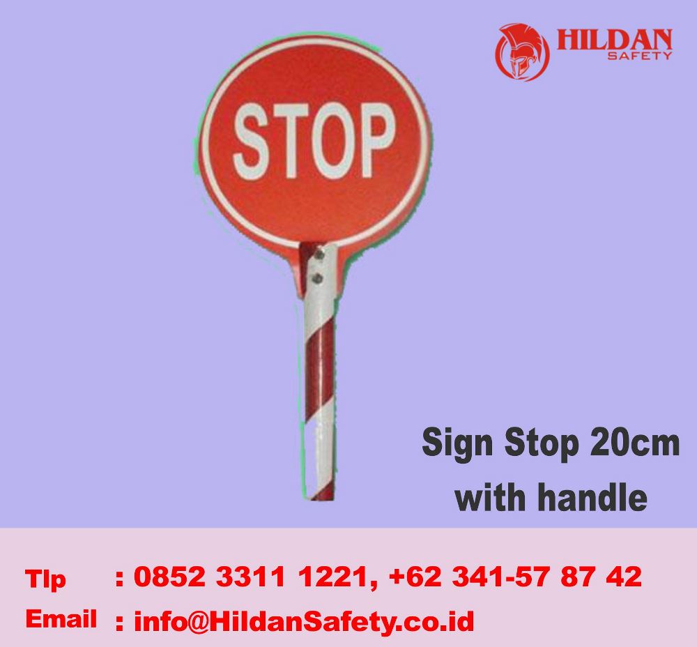 Sign Stop 20cm with handle | HILDAN SAFETY Official-Supplier Alat ...